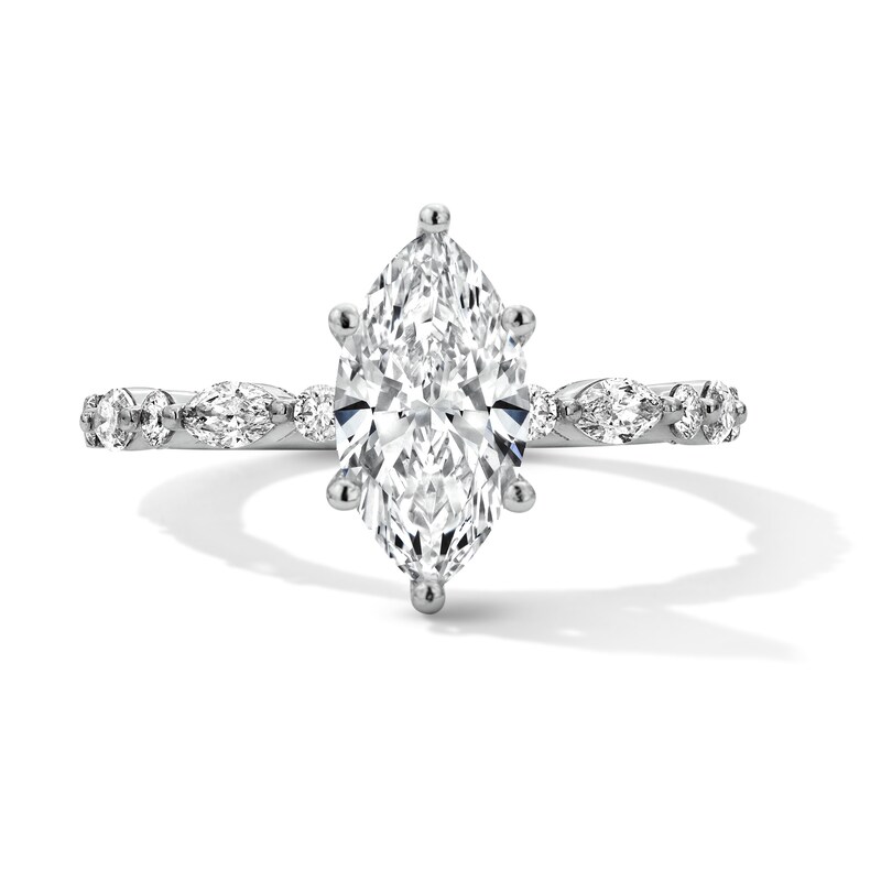 Neil Lane Artistry 1.95 CT. T.W. Marquise-Cut Certified Lab-Grown Diamond Engagement Ring in 14K White Gold (F/VS2)