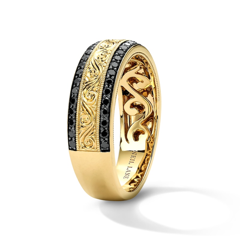 Main Image 4 of Neil Lane Men’s 0.45 CT. T.W. Black Diamond Wedding Band in 14K Gold