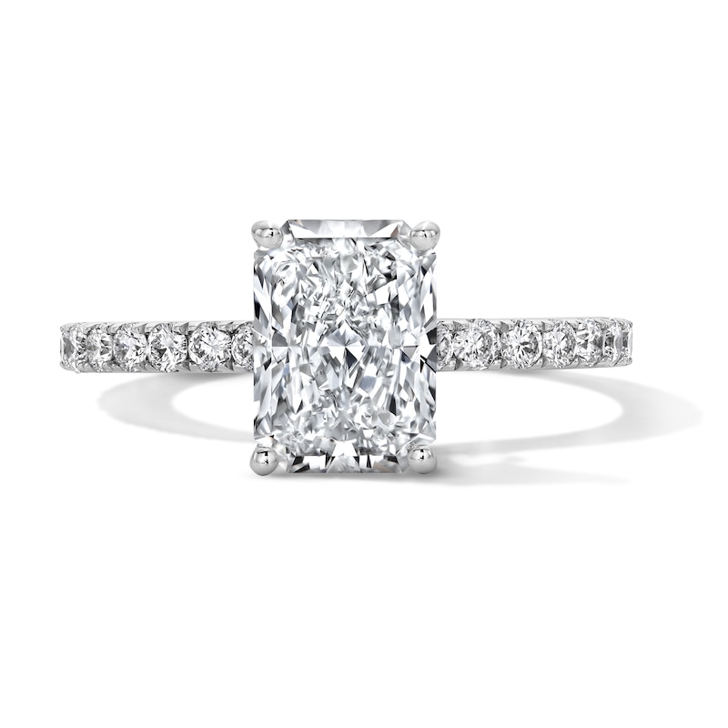 Neil Lane Artistry 2.45 CT. T.W. Radiant-Cut Certified Lab-Grown Diamond Engagement Ring in 14K White Gold (F/VS2)