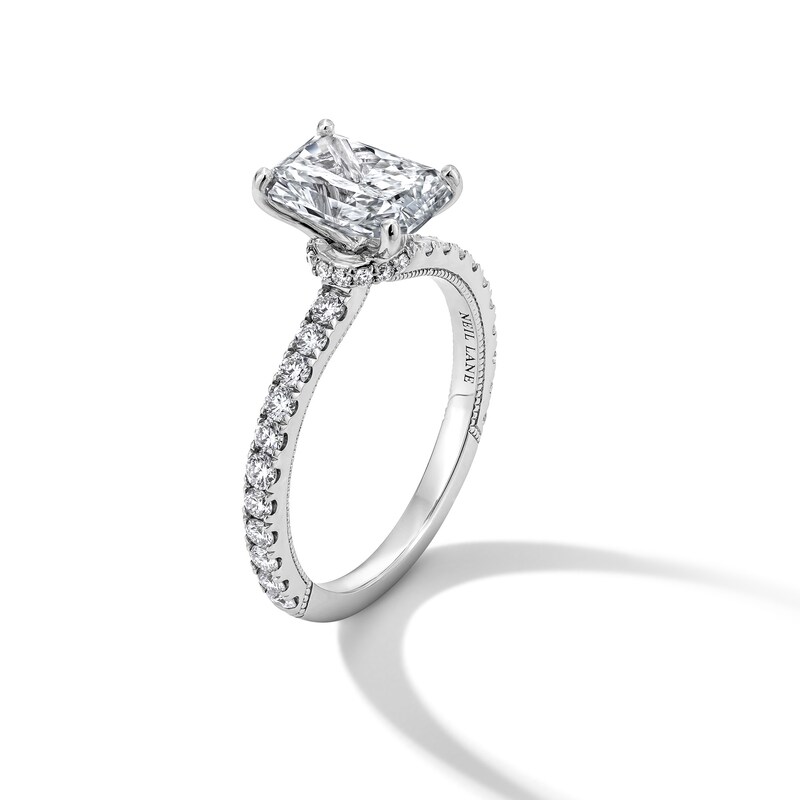 Neil Lane Artistry 2.45 CT. T.W. Radiant-Cut Certified Lab-Grown Diamond Engagement Ring in 14K White Gold (F/VS2)