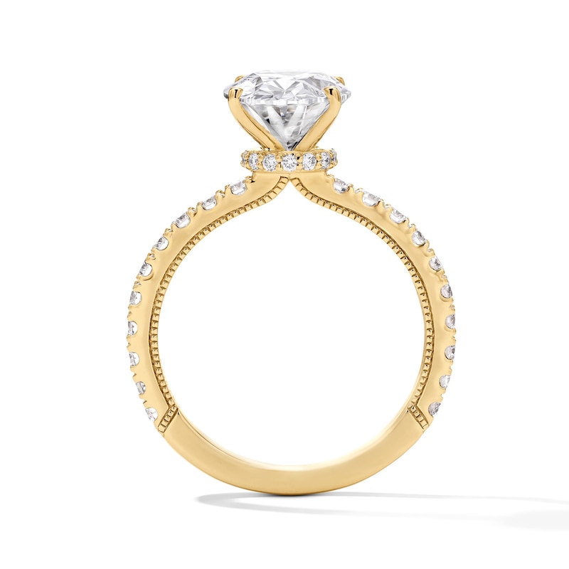Neil Lane Artistry 3.58 CT. T.W. Oval Certified Lab-Grown Diamond Engagement Ring in 14K Gold (F/VS2)