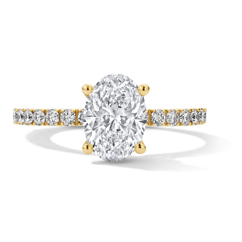 Neil Lane Artistry 1.95 CT. T.W. Oval Certified Lab-Grown Diamond Engagement Ring in 14K Gold (F/VS2)