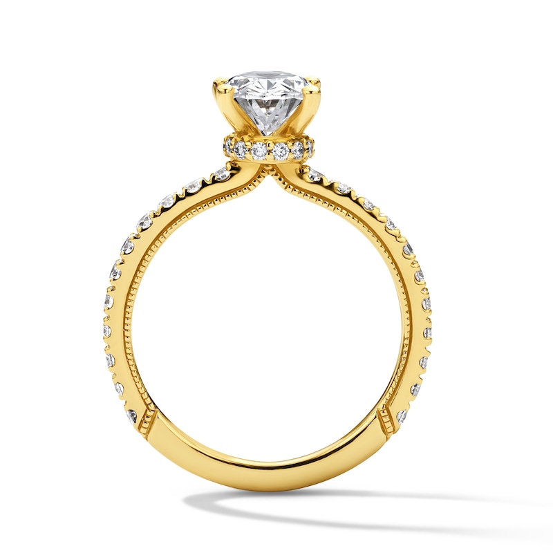 Neil Lane Artistry 1.95 CT. T.W. Oval Certified Lab-Grown Diamond Engagement Ring in 14K Gold (F/VS2)