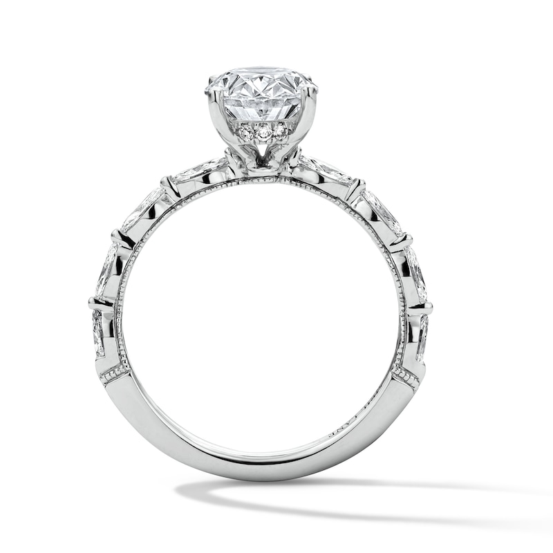 Neil Lane Artistry 2.58 CT. T.W. Oval Certified Lab-Grown Diamond Engagement Ring in 14K White Gold (F/VS2)