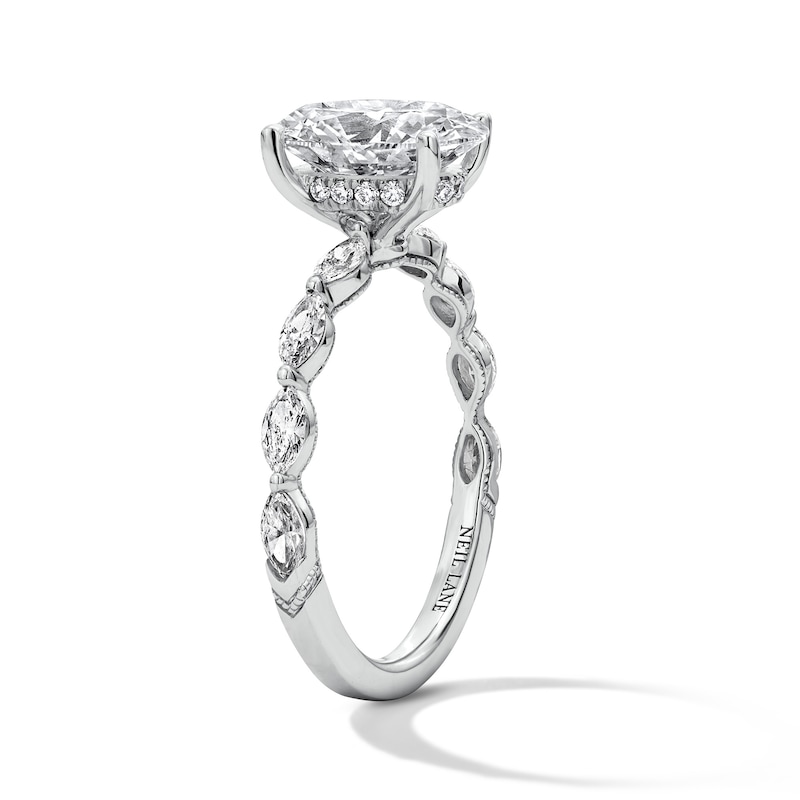 Neil Lane Artistry 2.58 CT. T.W. Oval Certified Lab-Grown Diamond Engagement Ring in 14K White Gold (F/VS2)