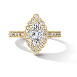 Neil Lane Artistry 1.80 CT. T.W. Marquise-Cut Certified Lab-Grown Diamond Frame Engagement Ring in 14K Gold (F/VS2)