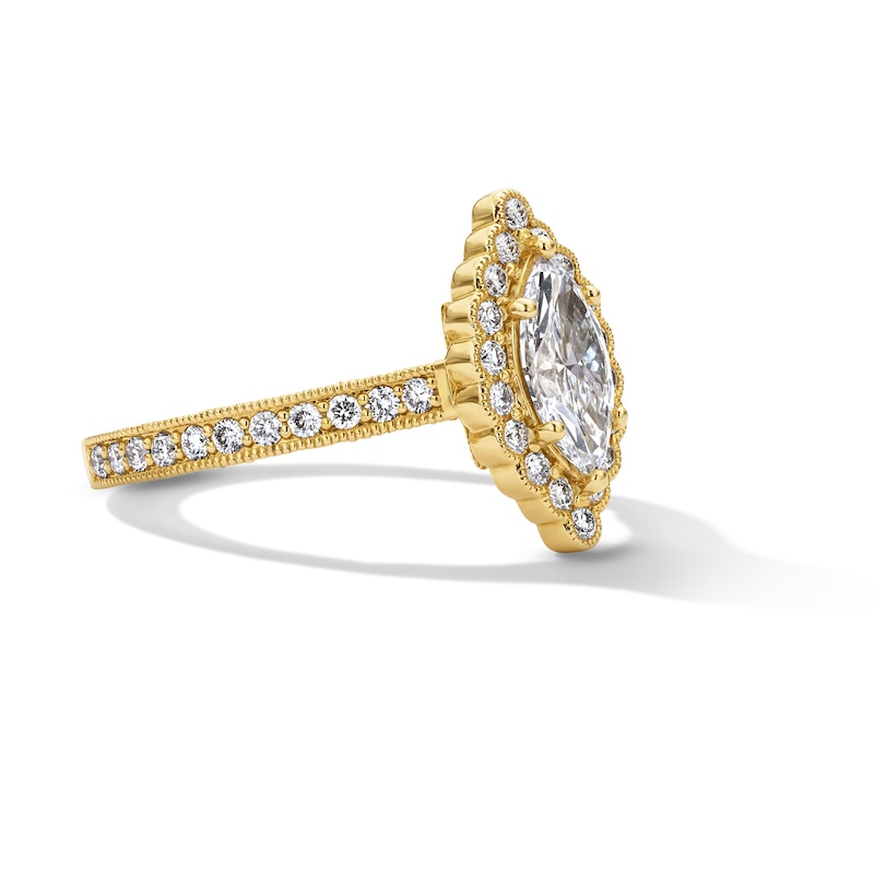 Neil Lane Artistry 1.80 CT. T.W. Marquise-Cut Certified Lab-Grown Diamond Frame Engagement Ring in 14K Gold (F/VS2)