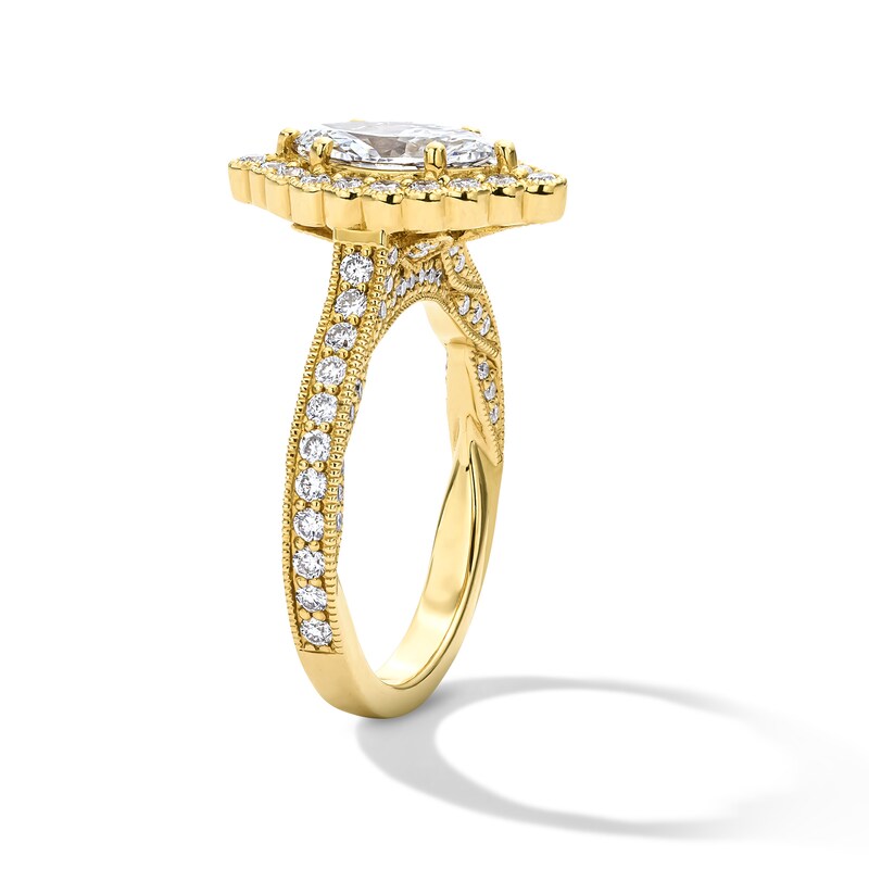 Neil Lane Artistry 1.80 CT. T.W. Marquise-Cut Certified Lab-Grown Diamond Frame Engagement Ring in 14K Gold (F/VS2)