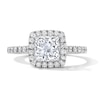 Thumbnail Image 1 of Neil Lane Artistry 1.95 CT. T.W. Princess-Cut Certified Lab-Grown Diamond Frame Engagement Ring in 14K White Gold (F/VS2)