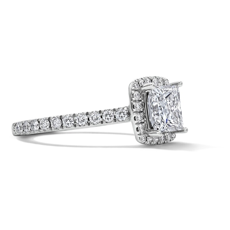 Neil Lane Artistry 1.95 CT. T.W. Princess-Cut Certified Lab-Grown Diamond Frame Engagement Ring in 14K White Gold (F/VS2)