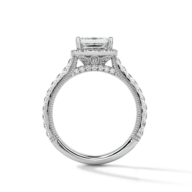 Neil Lane Artistry 1.95 CT. T.W. Princess-Cut Certified Lab-Grown Diamond Frame Engagement Ring in 14K White Gold (F/VS2)
