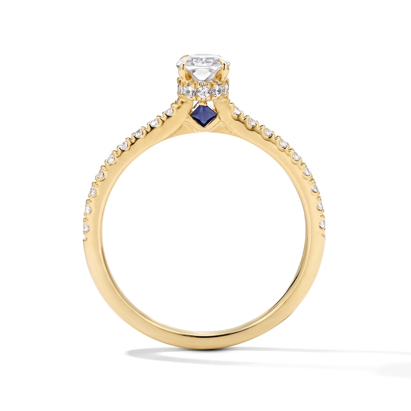 Main Image 3 of Vera Wang Love Collection Oval 0.69 CT. T.W. Diamond Engagement Ring in 14K Gold