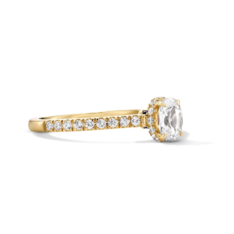 Main Image 4 of Vera Wang Love Collection Oval 0.69 CT. T.W. Diamond Engagement Ring in 14K Gold