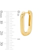 Thumbnail Image 2 of 22.0mm Squared Oval Tube Hoop Earrings in Solid Sterling Silver with 18K Gold Plate