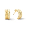 Thumbnail Image 1 of Double Half-Hoop Earrings in Sterling Silver with 18K Gold Plate