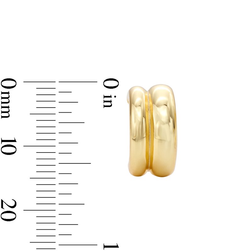 Double Half-Hoop Earrings in Sterling Silver with 18K Gold Plate