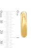 Thumbnail Image 2 of 21.0mm J-Hoop Tube Earrings in Hollow Sterling Silver with 18K Gold Plate