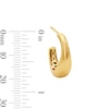 Thumbnail Image 3 of 20.0mm Graduated J-Hoop Earrings in Sterling Silver with 18K Gold Vermeil