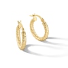 Thumbnail Image 1 of 15.5mm Twist Hoop Earrings in Hollow 10K Gold