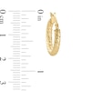 Thumbnail Image 3 of 15.5mm Twist Hoop Earrings in Hollow 10K Gold
