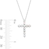 Thumbnail Image 3 of Lab-Created Opal Cross Pendant in Sterling Silver