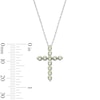 Thumbnail Image 3 of Peridot Cross Pendant in Sterling Silver
