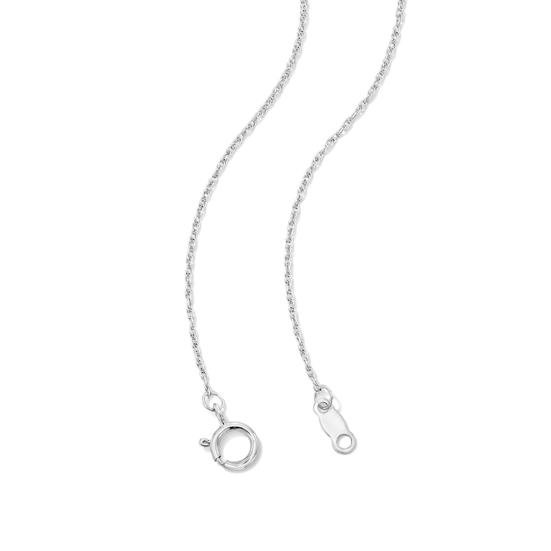 Main Image 2 of Blue Lab-Created Sapphire Cross Pendant in Sterling Silver