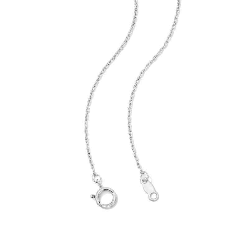 Main Image 2 of Pink Lab-Created Sapphire Cross Pendant in Sterling Silver