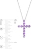 Thumbnail Image 3 of Amethyst Cross Pendant in Sterling Silver