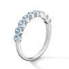 Thumbnail Image 2 of Swiss Blue Topaz Stackable Band in Sterling Silver