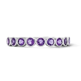 Amethyst Stackable Band in Sterling Silver