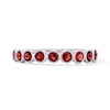 Thumbnail Image 1 of Lab-Created Ruby Stackable Band in Sterling Silver