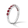 Thumbnail Image 2 of Lab-Created Ruby Stackable Band in Sterling Silver