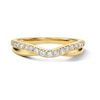 Thumbnail Image 1 of 0.25 CT. T.W. Certified Diamond Contour Band in 14K Gold (I/SI2)