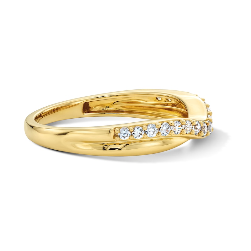 Main Image 2 of 0.25 CT. T.W. Certified Diamond Contour Band in 14K Gold (I/SI2)
