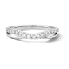 Thumbnail Image 1 of 0.25 CT. T.W. Certified Diamond Contour Band in 14K White Gold (I/SI2)