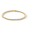 Thumbnail Image 1 of 3.0mm Bead Stretch Bracelet in Sterling Silver with 18K Gold Vermeil - 7.25"