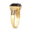 Thumbnail Image 2 of Le Vian® Cushion-Cut Chocolate Quartz® and 0.44 CT. T.W. Diamond Frame Ring in 14K Honey Gold™