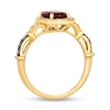 Thumbnail Image 3 of Le Vian® Oval Pomegranate Garnet™ and 0.26 CT. T.W. Diamond Frame Ring in 14K Honey Gold™
