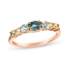 Thumbnail Image 1 of Le Vian® Oval and Round Montana Sapphire Ombré™ Ring in 14K Strawberry Gold®