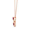 Thumbnail Image 2 of Le Vian® Oval Passion Ruby® and 0.08 CT. T.W. Diamond Pendant in 14K Strawberry Gold® - 19”