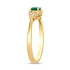 Thumbnail Image 2 of Le Vian® Oval Costa Smeralda Emerald™ and 0.12 CT. T.W. Diamond Ring in 14K Honey Gold™