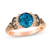 Thumbnail Image 1 of Le Vian® Deep Sea Blue Topaz™ and 0.33 CT. T.W. Diamond Ring in 14K Strawberry Gold®