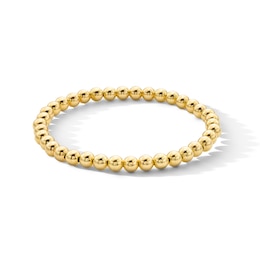 6.0mm Bead Stretch Bracelet in Sterling Silver with 18K Gold Vermeil - 7.25"