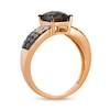 Thumbnail Image 3 of Le Vian® Emerald-Cut Chocolate Quartz® and 0.49 CT. T.W. Diamond Ring in 14K Strawberry Gold®