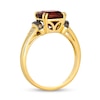 Thumbnail Image 3 of Le Vian® Cushion-Cut Pomegranate Garnet™ and 0.10 CT. T.W. Diamond Ring in 14K Honey Gold™