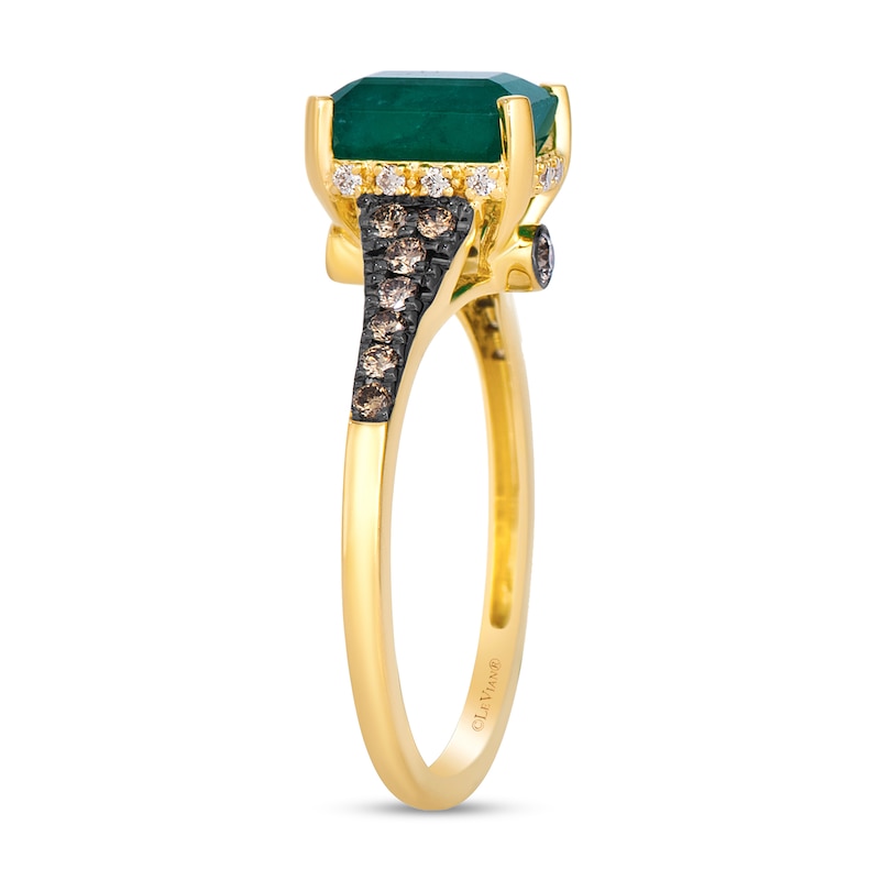 Le Vian® Costa Smeralda Emerald™ and 0.27 CT. T.W. Diamond Ring in 14K Honey Gold™