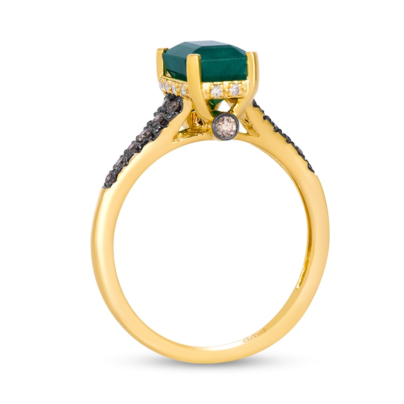 Le Vian® Costa Smeralda Emerald™ and 0.27 CT. T.W. Diamond Ring in 14K Honey Gold™