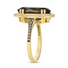 Thumbnail Image 2 of Le Vian® Oval Chocolate Quartz®  and 0.34 CT. T.W. Diamond Ring in 14K Honey Gold™