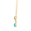 Thumbnail Image 2 of Le Vian® Oval Robins Egg Blue Turquoise™ and 0.12 CT. T.W. Diamond Pendant in 14K Honey Gold™ - 19"